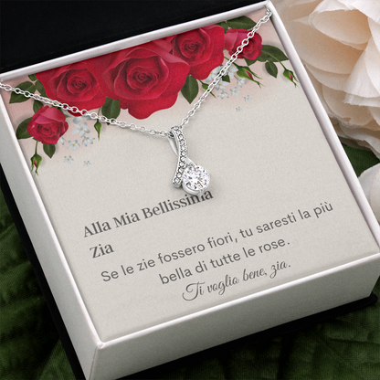 Bellissima Zia Collana Regalo Italian Auntie Necklace Card