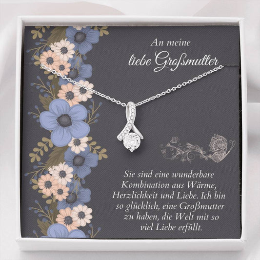 Großmutter necklace, German Grandma gift, bling pendant