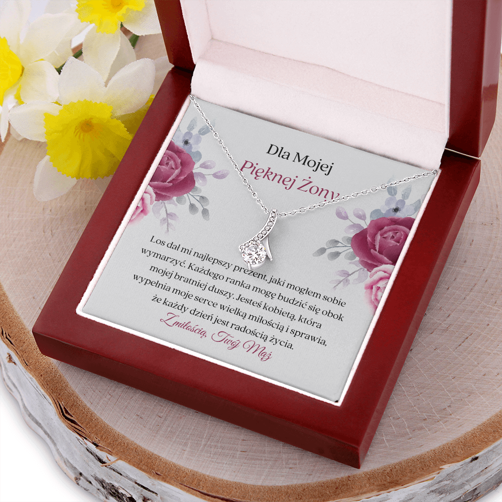 Pięknej Żony Naszyjnik Polish Wife Necklace Card