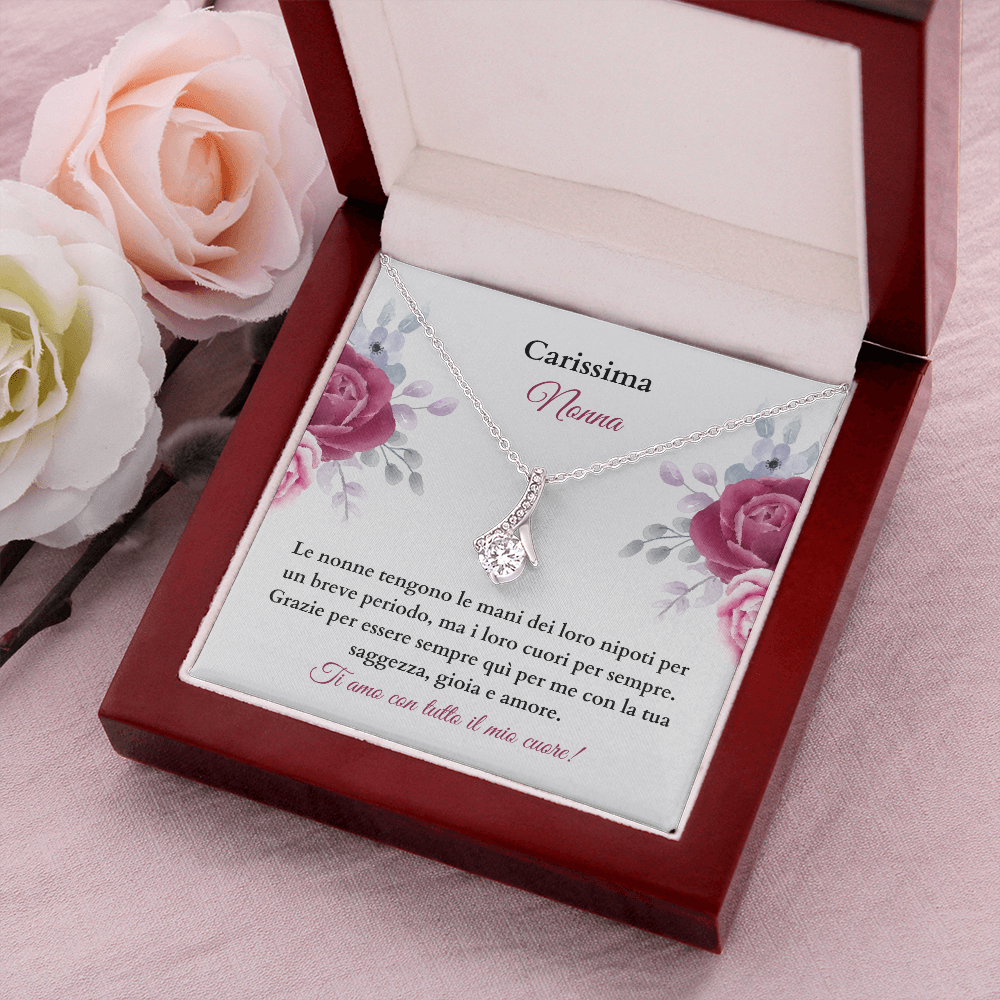 Carissima Nonna Collana Italian Grandmother Necklace Card Gift