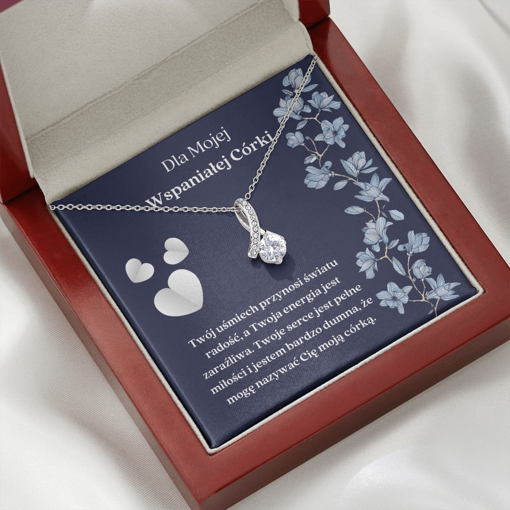 Wspaniałej Córki Naszyjnik Polish Daughter Necklace Gift