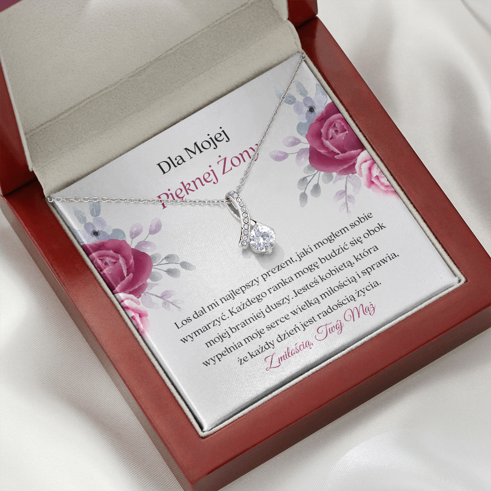 Pięknej Żony Naszyjnik Polish Wife Necklace Card