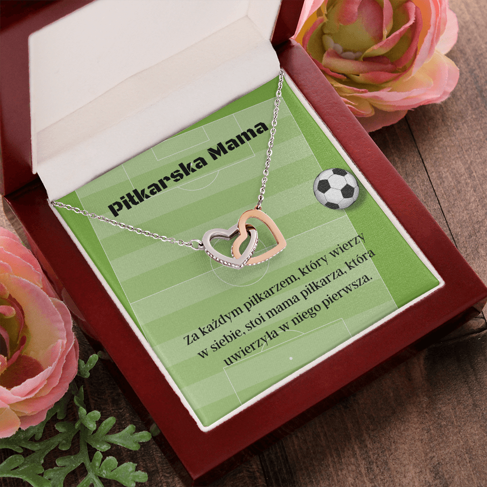 Piłkarska Mama Naszyjnik Prezent Polish Soccer Football Mom Necklace