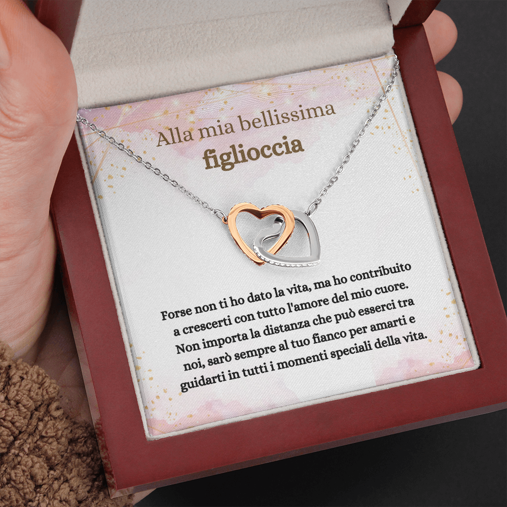Figlioccia Collana Regalo Italian Goddaughter Message Card Necklace