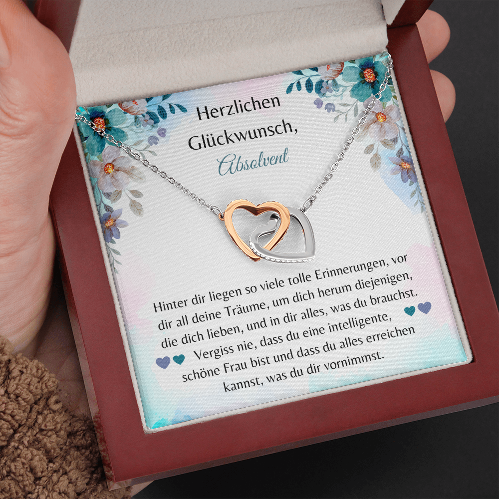 Herzlichen Glückwunsch, Absolvent Halskette German Graduation Necklace