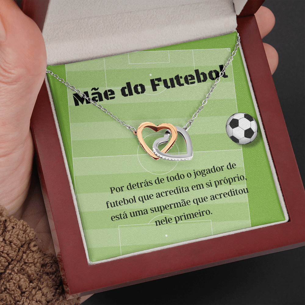 Mãe do Futebol Colar Portuguese Soccer Football Mom Necklace