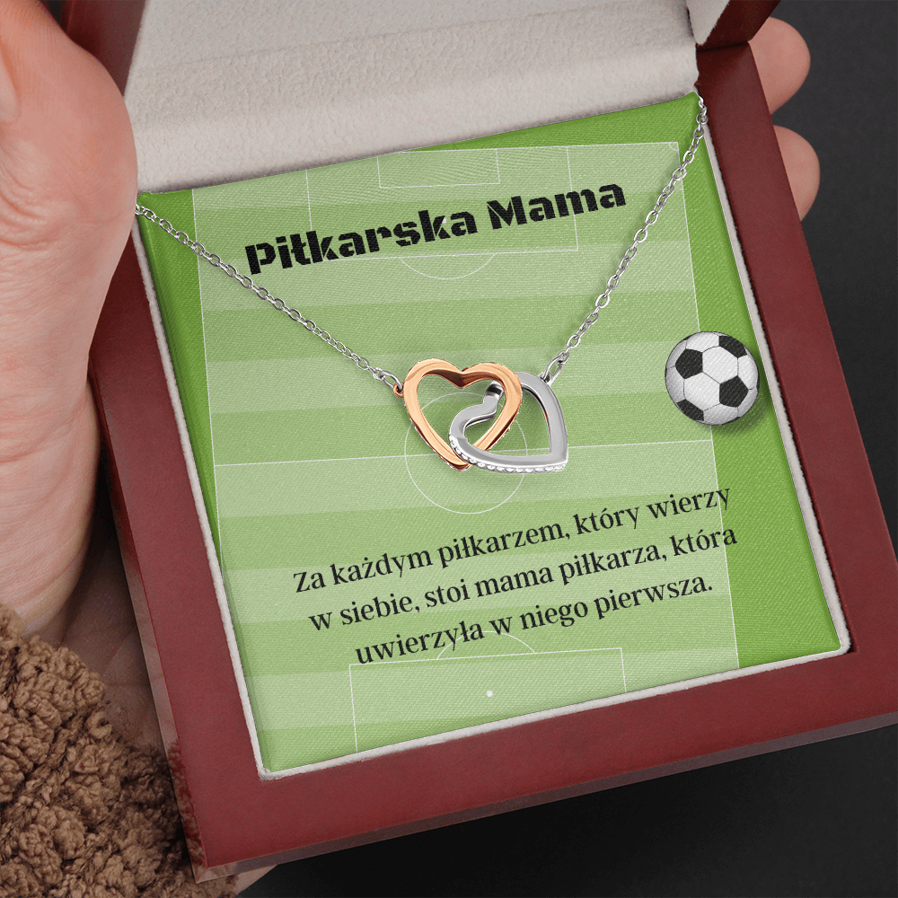 Piłkarska Mama Naszyjnik Prezent Polish Soccer Football Mom Necklace