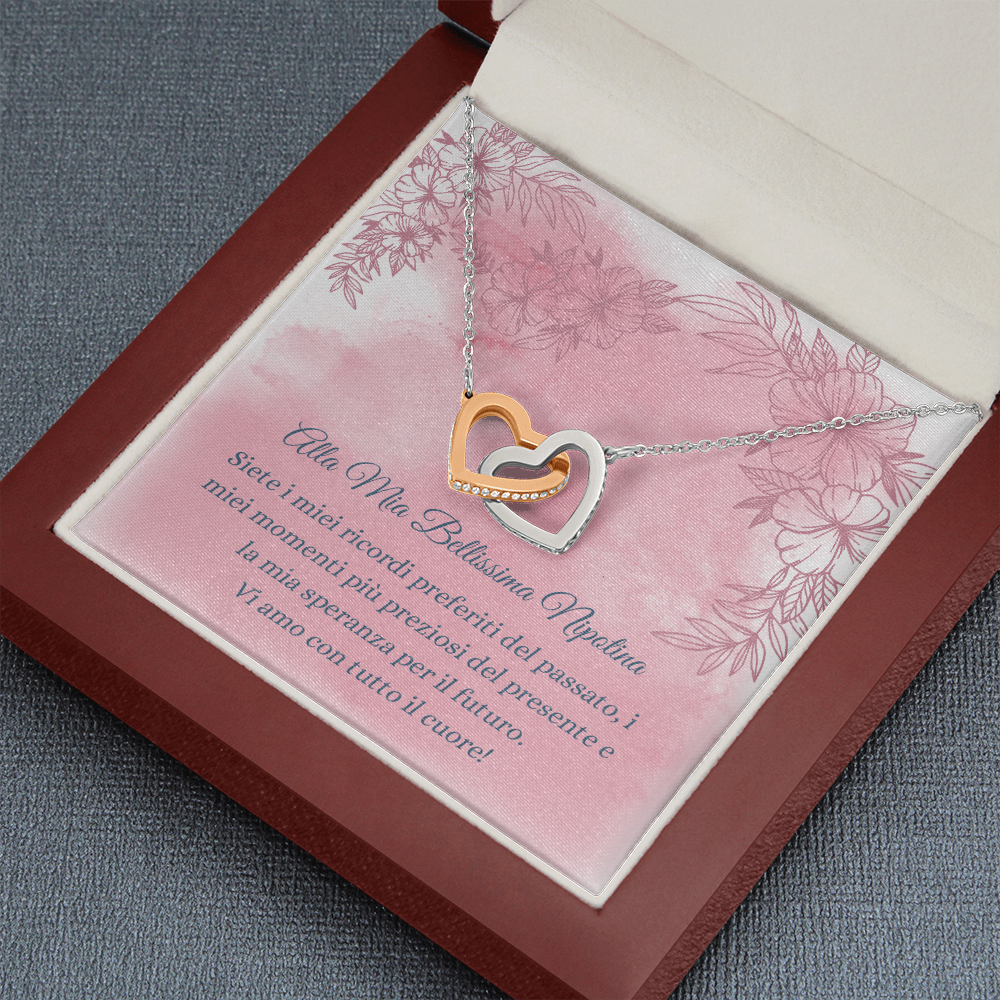 Bellissima Nipotina Collana Italian Granddaughter Necklace Card