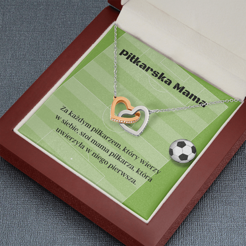Piłkarska Mama Naszyjnik Prezent Polish Soccer Football Mom Necklace