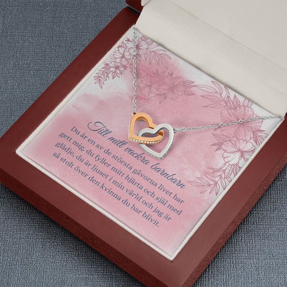 Vackra Barnbarn Halsband Swedish Granddaughter Necklace Card