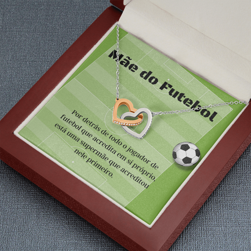 Mãe do Futebol Colar Portuguese Soccer Football Mom Necklace