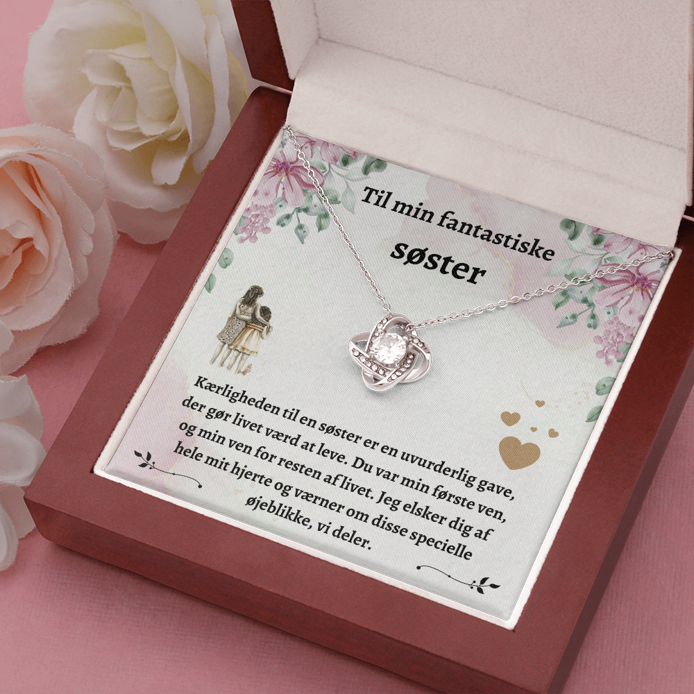 Fantastiske Søster Halskæde Danish Sister Necklace Card