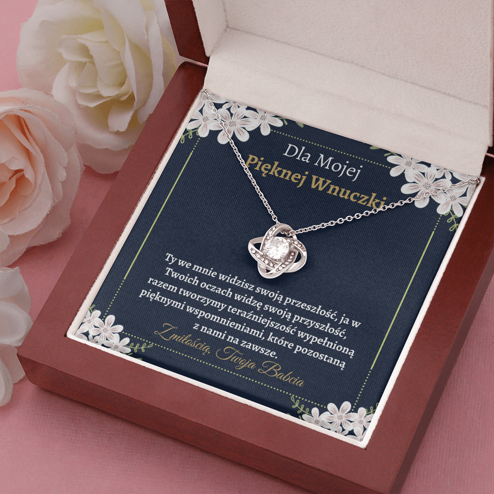 Pięknej Wnuczki Naszyjnik Polish Granddaughter Necklace Card