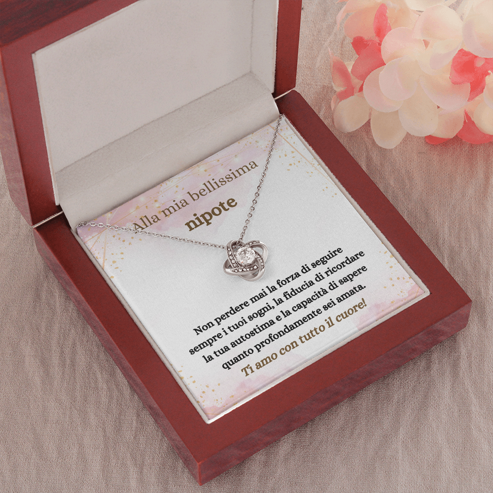 Nipote Collana Regalo Italian Granddaughter Necklace Card
