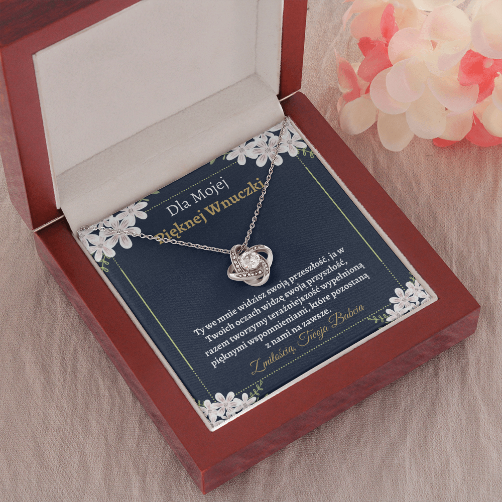 Pięknej Wnuczki Naszyjnik Polish Granddaughter Necklace Card