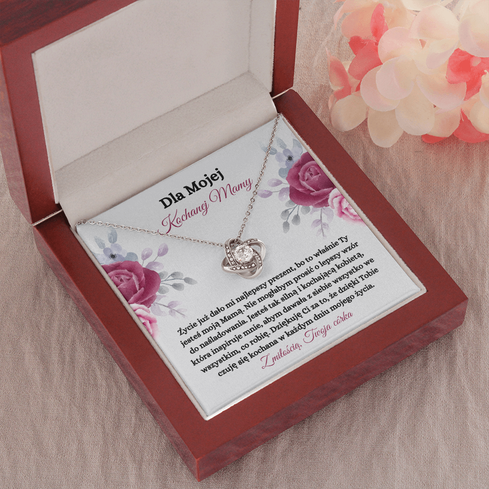 Kochanej Mamy Polish Mother Message Card Necklace