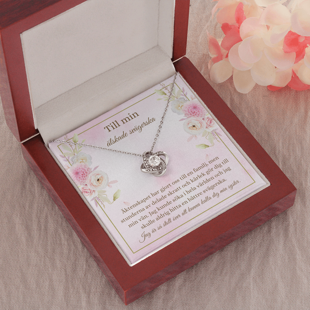älskade svägerska Halsband Swedish Sister-In-Law Necklace