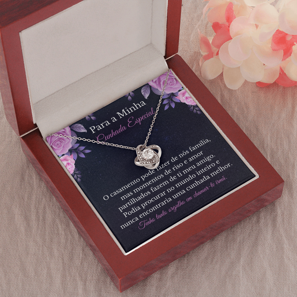 Cunhada Colar Presente Portuguese Sister-In-Law Necklace Gift