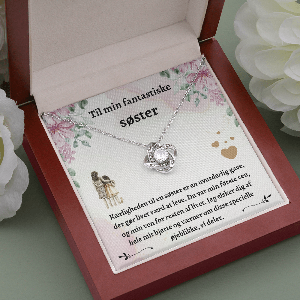 Fantastiske Søster Halskæde Danish Sister Necklace Card