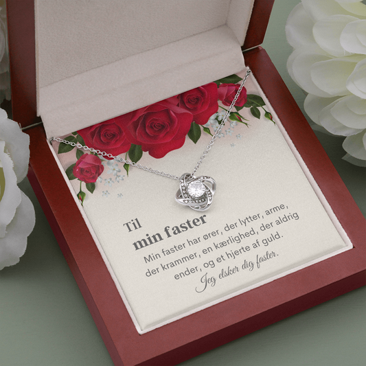 Faster Halskæde Gave Danish Auntie Necklace Card