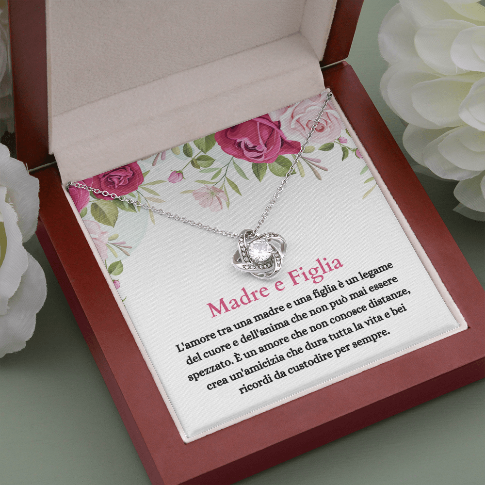 Madre Figlia Collana Regalo Italian Mother Daughter Necklace Card