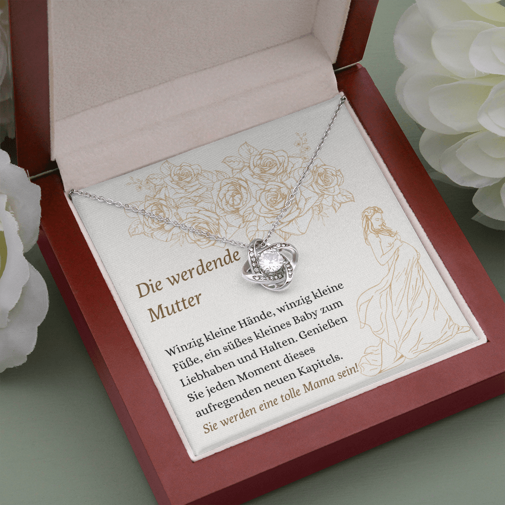 Die werdende Mutter Halskette German Mom To Be Necklace Card