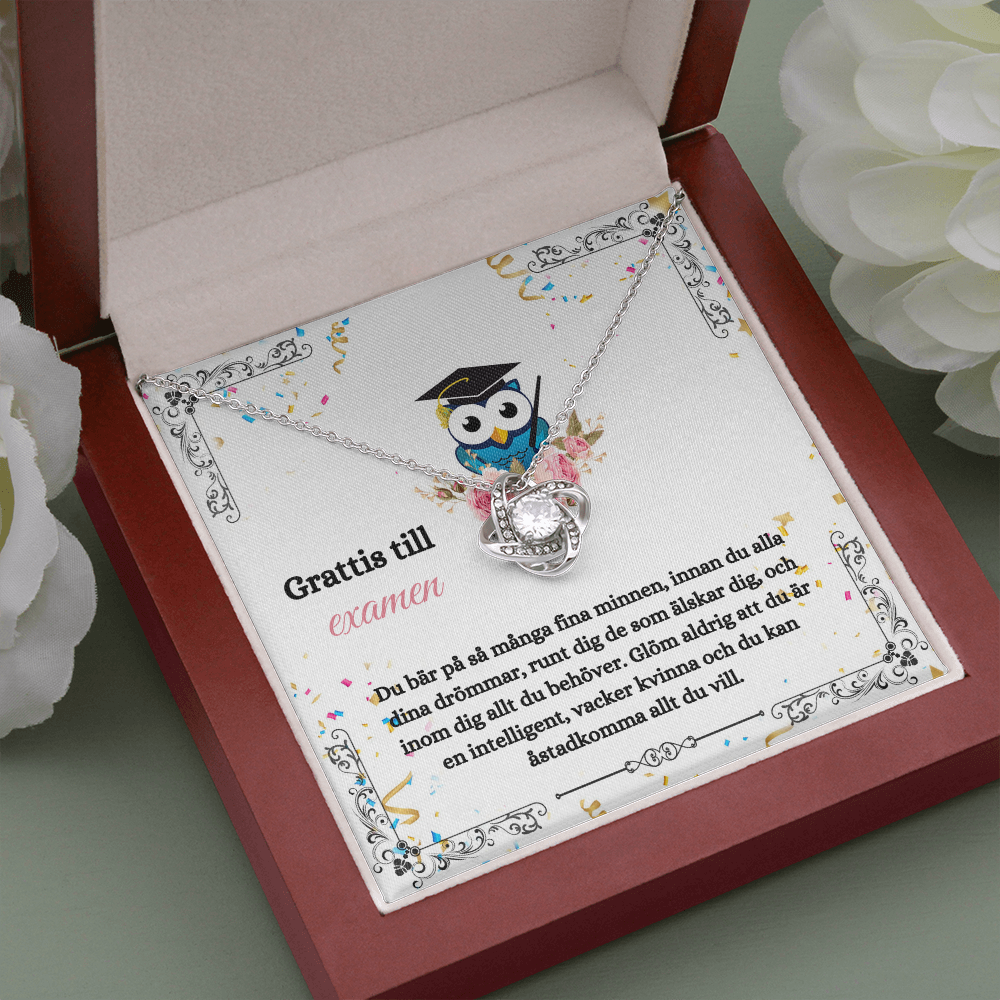 Grattis till examen Halsband Swedish Graduation Necklace