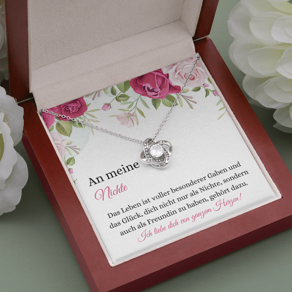 Nichte Halskette Geschenk German Niece Necklace Card Gift