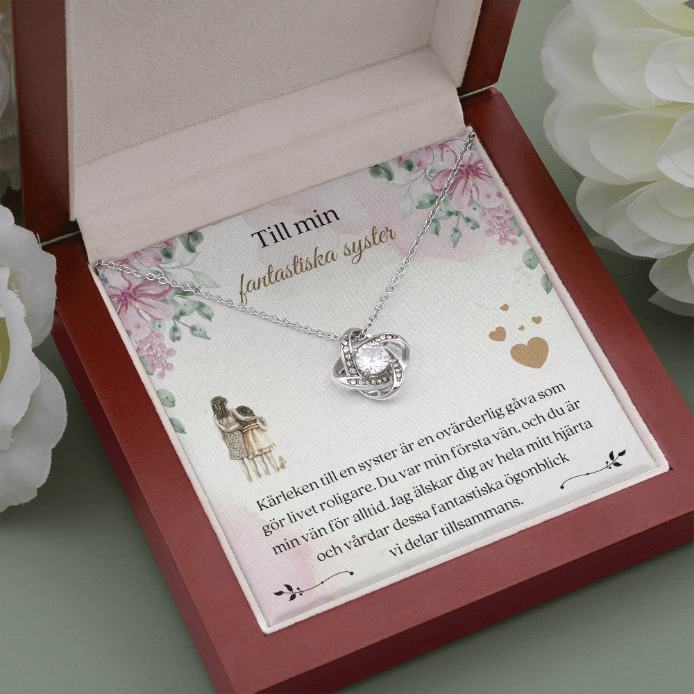 Fantastiska syster Halsband Swedish Sister Necklace Card
