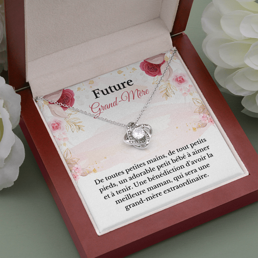 Future Grand-Mère Collier Cadeau French Future Grandmother Necklace Card