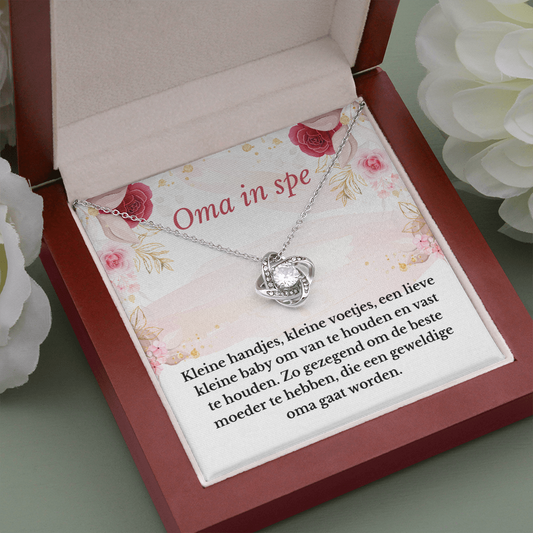 Oma In Spe Ketting Geschenk Dutch Grandma To Be Necklace Card