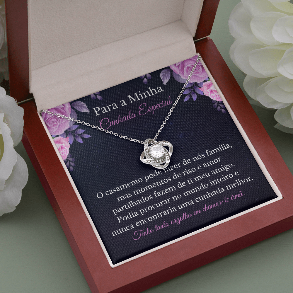 Cunhada Colar Presente Portuguese Sister-In-Law Necklace Gift